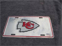 Signed Chiefs' License Plate