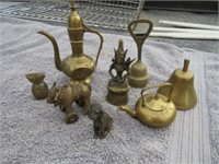 Misc. Brass Figurines and Bells