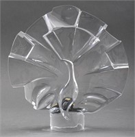 Baccarat Limited Edition Peacock Glass Sculpture