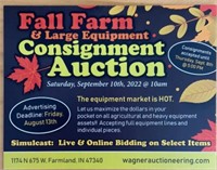 Fall Farm and Large Equipment Auction