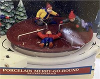 IN BOX LEMAX PORCELAIN MERRY GO ROUND CHRISTMAS