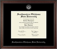 Matte Mahogany Diploma frame w/ University Seal