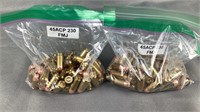 (2x) 50 Rnds 45 ACP Reloaded Ammo