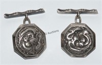 Scarce Vietnam Signed .900 Silver Cufflinks