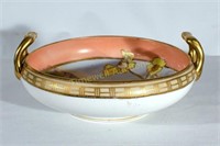 Hand painted enameled Nippon bowl