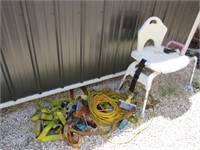 Lot of Cords, Safety Gear, Chair, Etc.