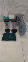 AMH2139- Box Lot Kitchen Items Canister Juicer
