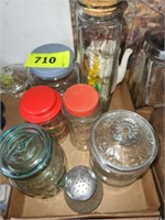 LOT OF SEVERAL JARS & CANISTERS