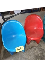 RED & BLUE CHILDS CHAIRS