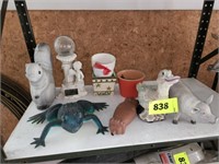 CONTENTS OF SHELF- RESIN ANIMALS & OTHERS