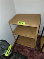 3 SHELF GOLD COLORED COSCO STYLE KITCHEN CART