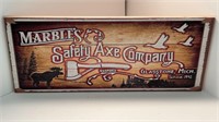 Marble’s Safety Ax Sign.