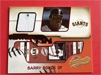 Fleer Authentix Barry Bonds Game Used Jersey Card