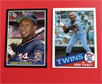 1985 Topps Kirby Puckett Rookie & Donruss Reprint