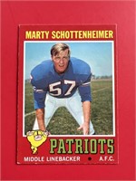 1971 Topps Marty Schottenheimer Rookie Card