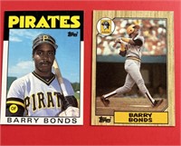 1986 & 1987 Topps Barry Bonds Rookie Cards