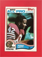 1982 Topps Ronnie Lott Rookie Card 49ers