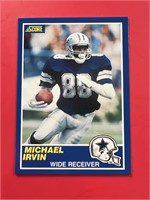 1989 Score Michael Irvin Rookie Card Cowboys