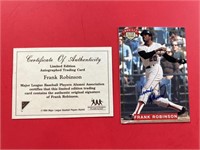 Frank Robinson Autograph Nabisco Card COA