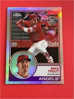 2018 Topps Mike Trout Refractor 83 design