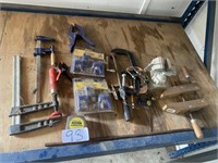 Irwin Pipe Clamps, C -Clamps, Small Vise, Misc.