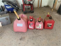 4 Assorted Gas Cans