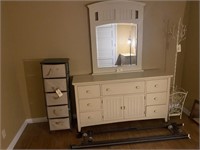 Dresser with Mirror, Night stand, Bed Frames, etc.