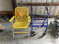 Folding Walker and Lawn Chair
