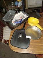 Tupperware Strainer & Assorted Baking Pans