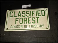 Classified Forest License Plate