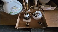 Lamp (Needs Repair) & Canister Set