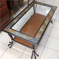 Stone and Glass Coffee Table