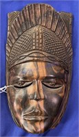 H-CARVED AFRICAN MASK 11" X 7" SEE PHOTOS