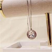 925 Silver Necklace w/ "Happy Birthday" Pendant
