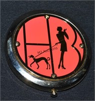 Art Deco Mirror Girl Walking Dog Henri Bendel NY