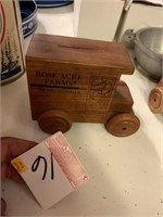 Wooden Truck Bank