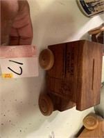 Wooden Truck Bank