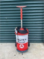 Caltex Marfak Drum on Trolley with Pump