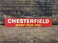 Small Chesterfield Tin Sign