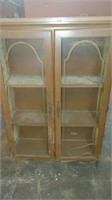 wooden curio display cabinet