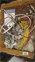 box of cords and wires