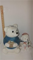 large and small bear cookie jars