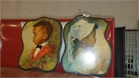 vintage African American boy & girl sillhouettes