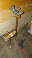vintage cobbler shoe making forms stands