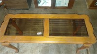 wood and glass sofa entry table