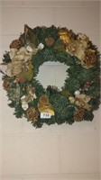 wreath with gold color decor