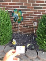 Concrete Mushroom, Solar-powered Lights, Windmill