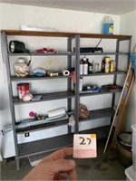 Two Metal Shelves -Contents NOT included