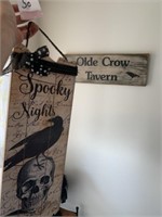 Old Crow Sign, Spooky Nights Sign