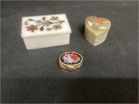 Three Decorative Dresser Containers